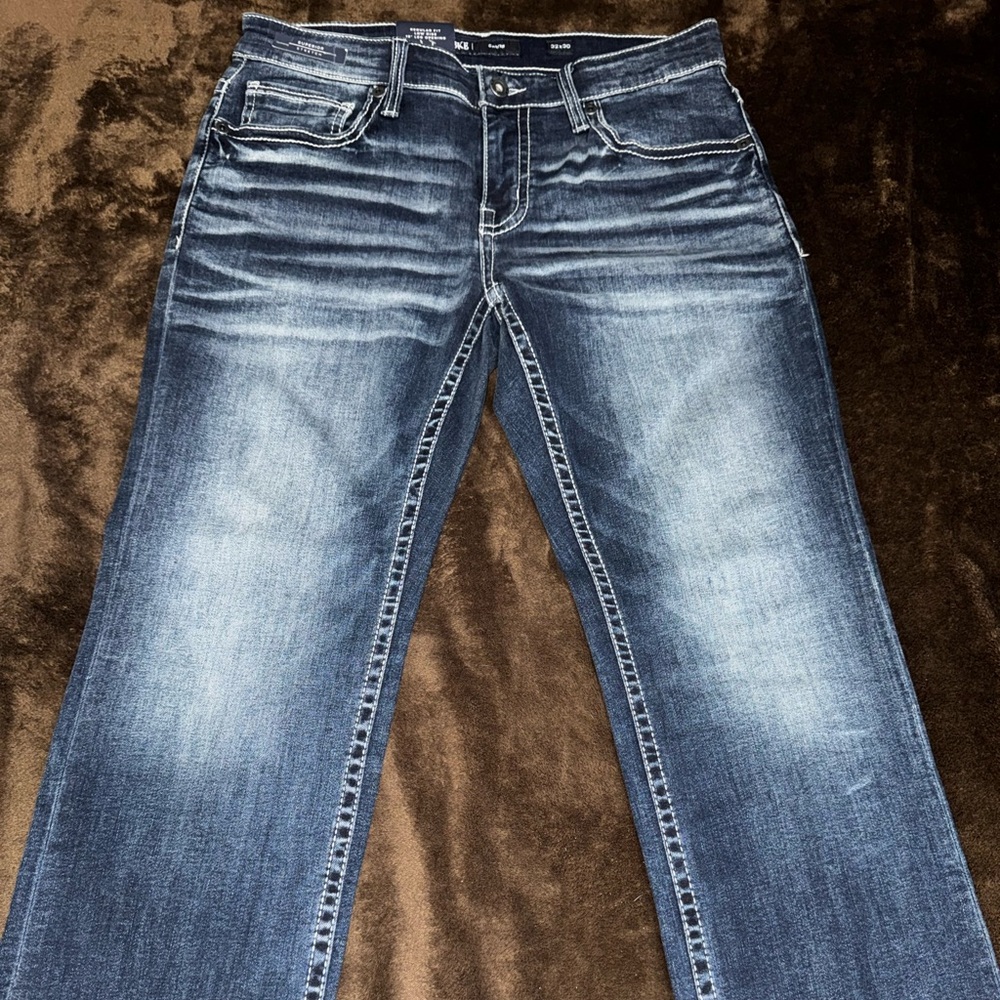 BKE Carter Bootcut Mens Blue Jeans